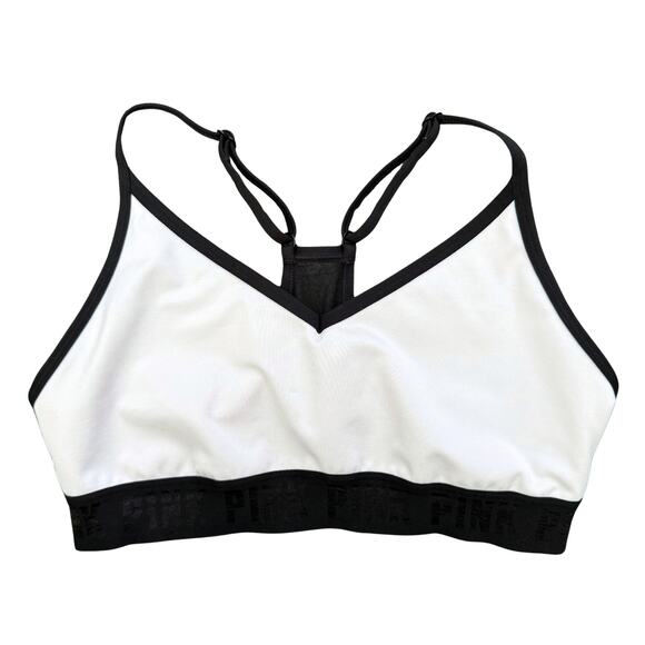 Victoria’s Secret PINK White Ultimate Lightly Lined Workout Sports Bra - Medium - Picture 2 of 5